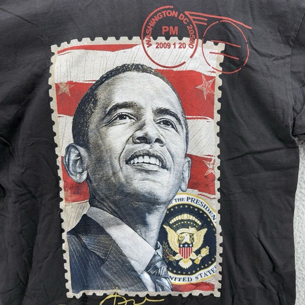 President Barack Obama 2009 Washington D.C. T-Shirt Mens 2XL Black Short Sleeve - Picture 3 of 8